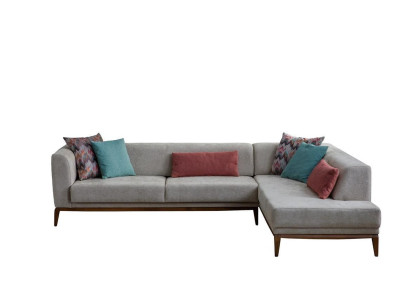 Gray Corner sofa L-shape Living landscape Living room Couches Luxury Sofas